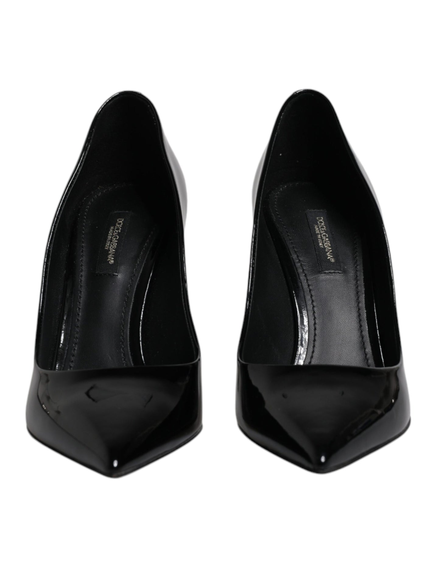 Zapatos de tacón alto de charol negro