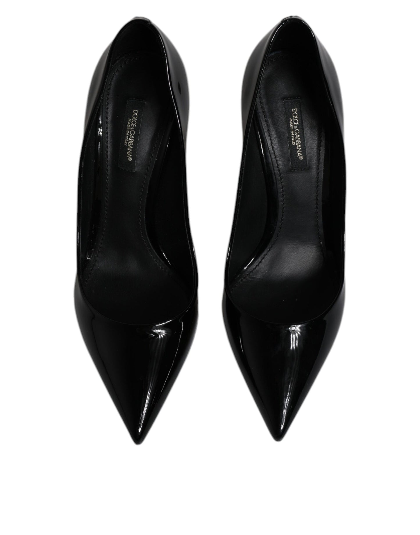Zapatos de tacón alto de charol negro