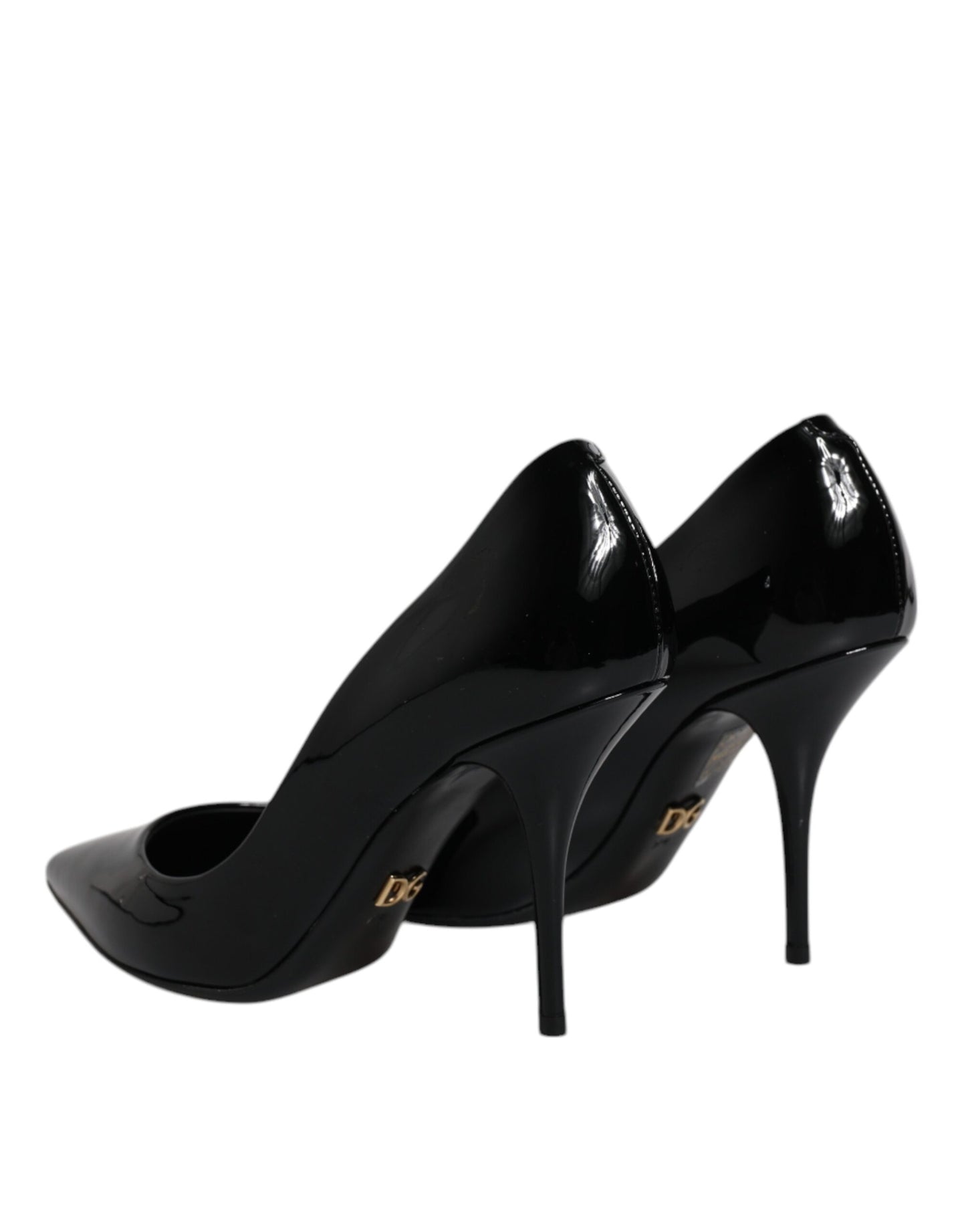 Zapatos de tacón alto de charol negro