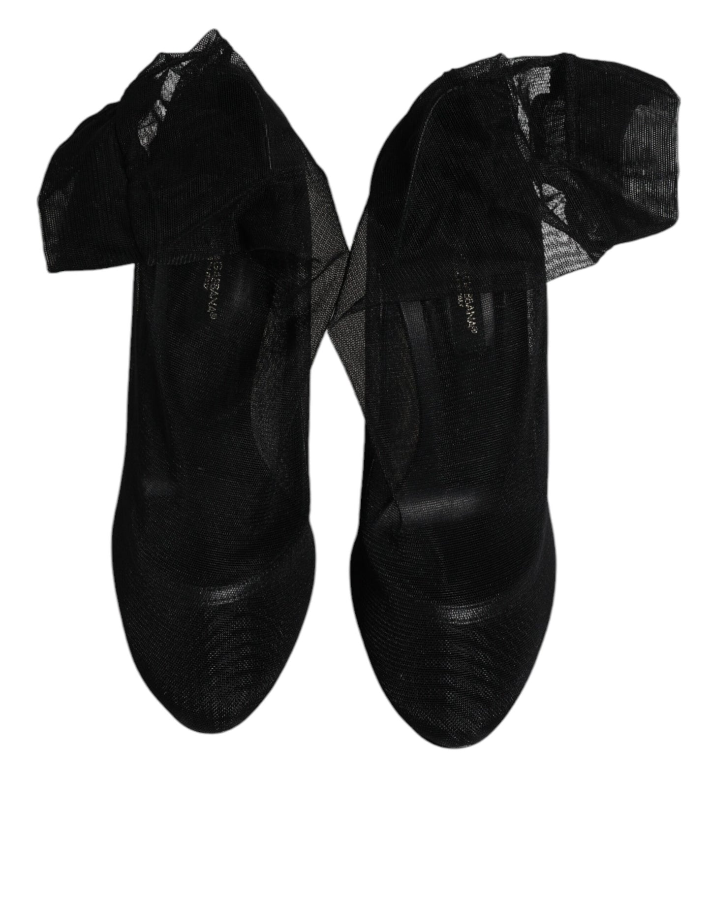 Botas estilo calcetín de malla de nailon negra