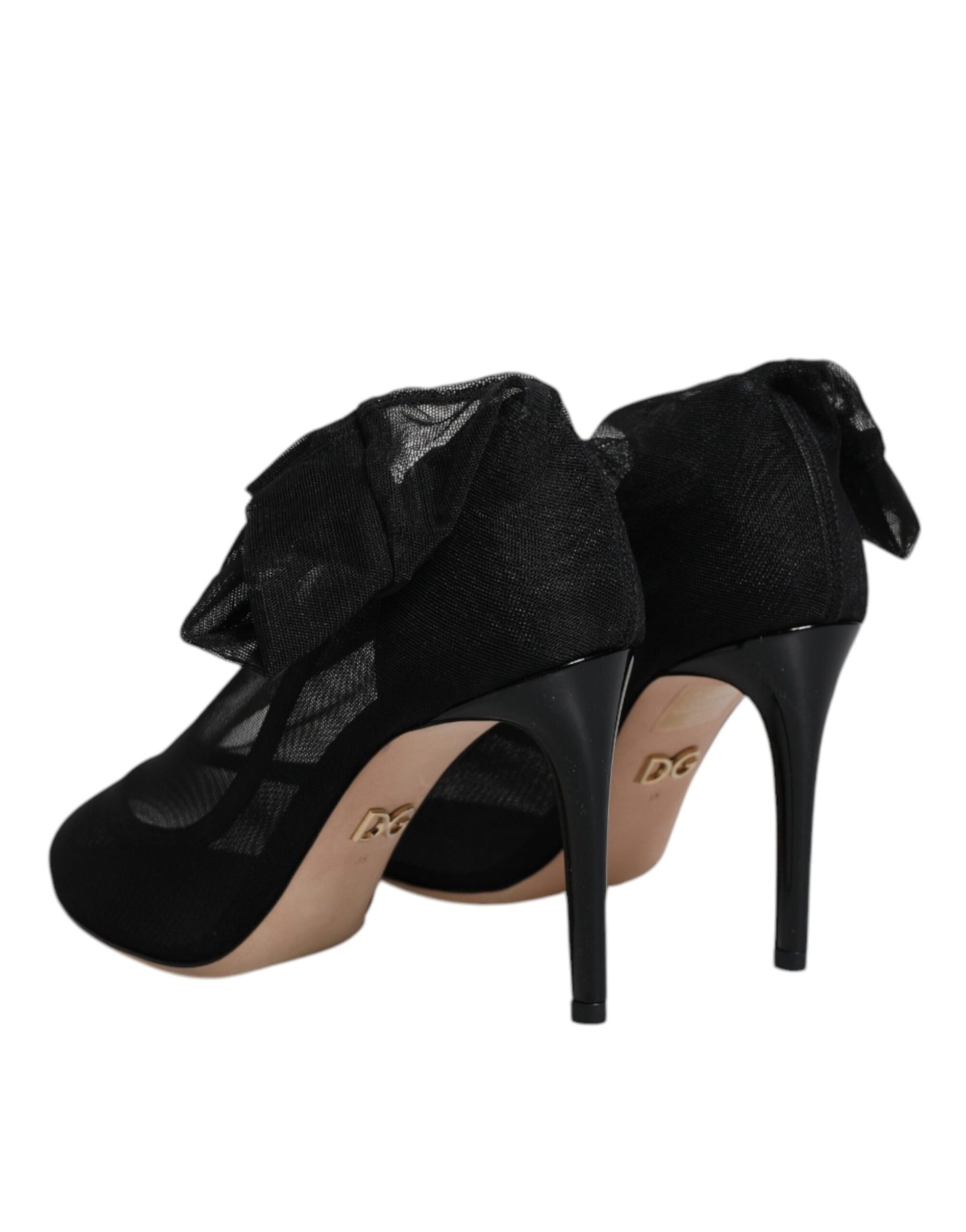 Botas estilo calcetín de malla de nailon negra
