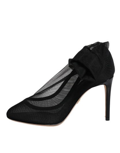 Botas estilo calcetín de malla de nailon negra