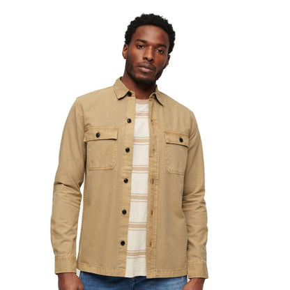 Camisa de algodón beige