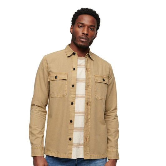 Camisa de algodón beige