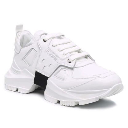 Zapatillas blancas de piel de becerro para hombre