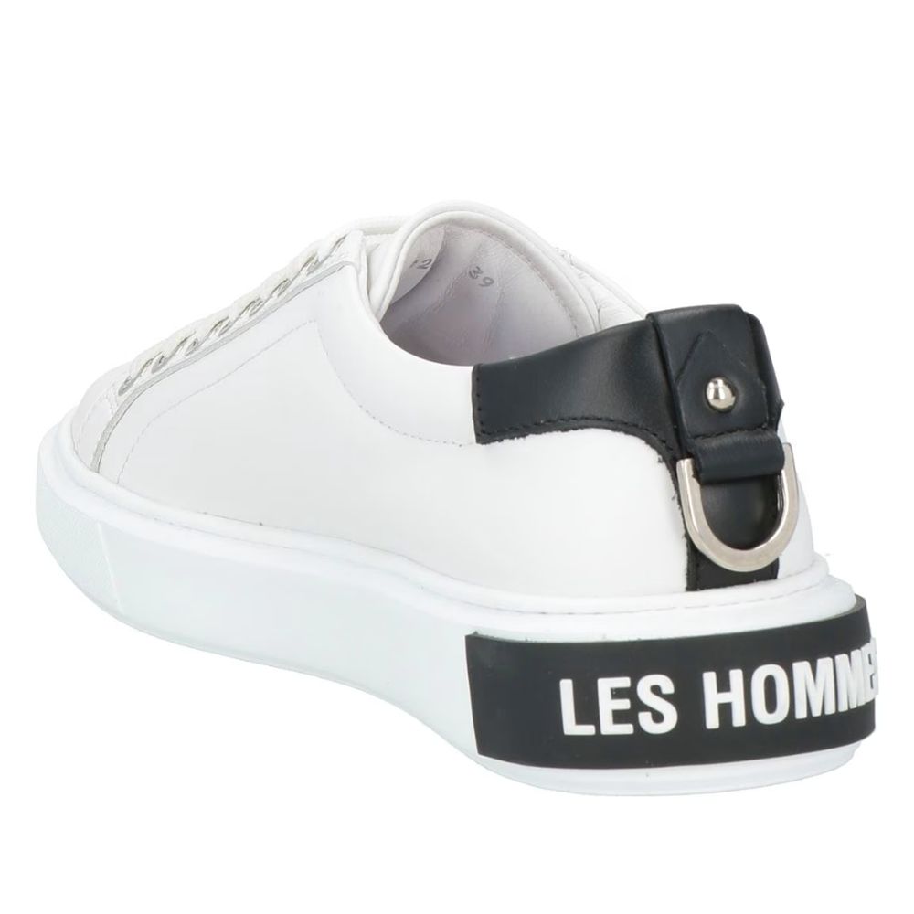 Zapatillas blancas de piel de becerro para hombre