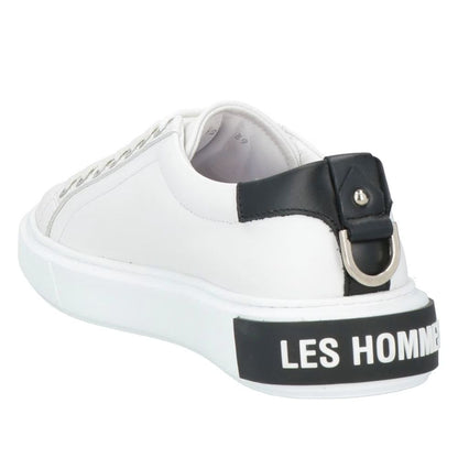 Zapatillas blancas de piel de becerro para hombre