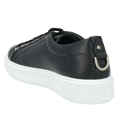 Zapatillas de piel de becerro negra para hombre