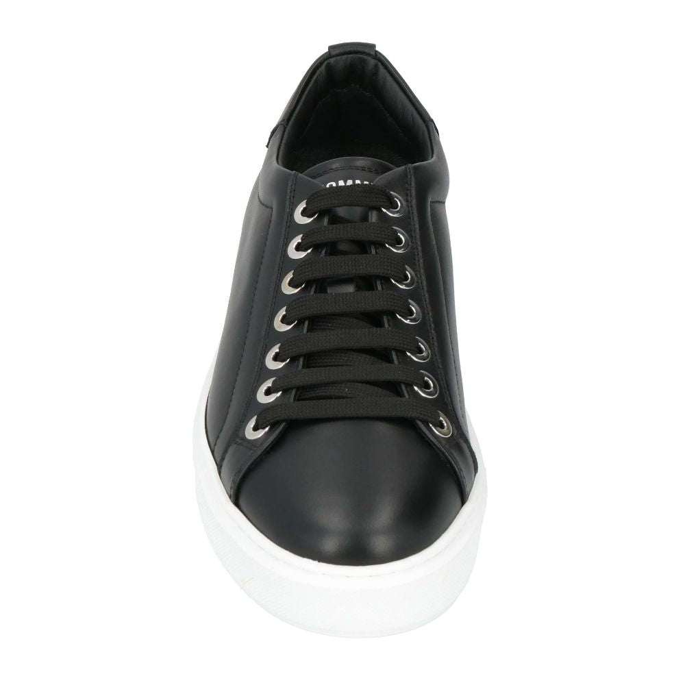 Zapatillas de piel de becerro negra para hombre