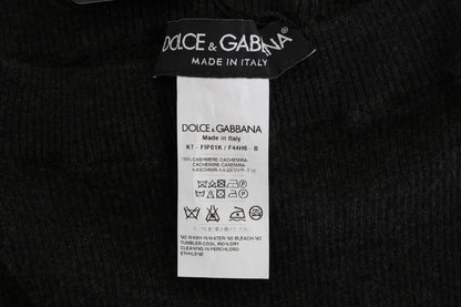 Elegantes pantalones de cintura alta de cachemira gris