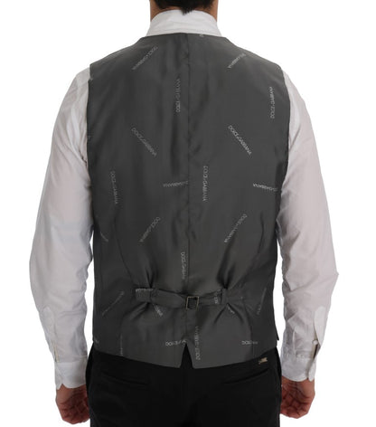 Chaleco gris elegante de un solo pecho