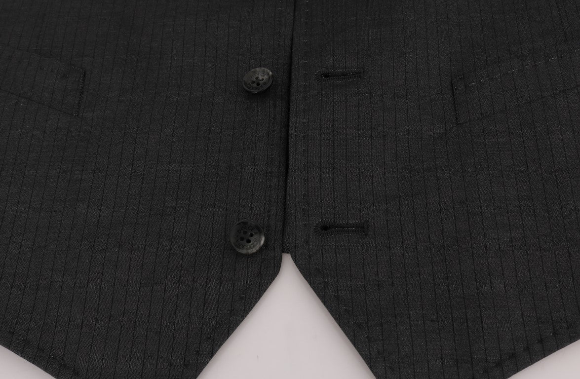 Chaleco gris elegante de un solo pecho