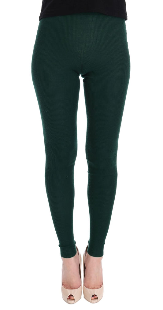 Pantalones elegantes de cachemira con cintura alta