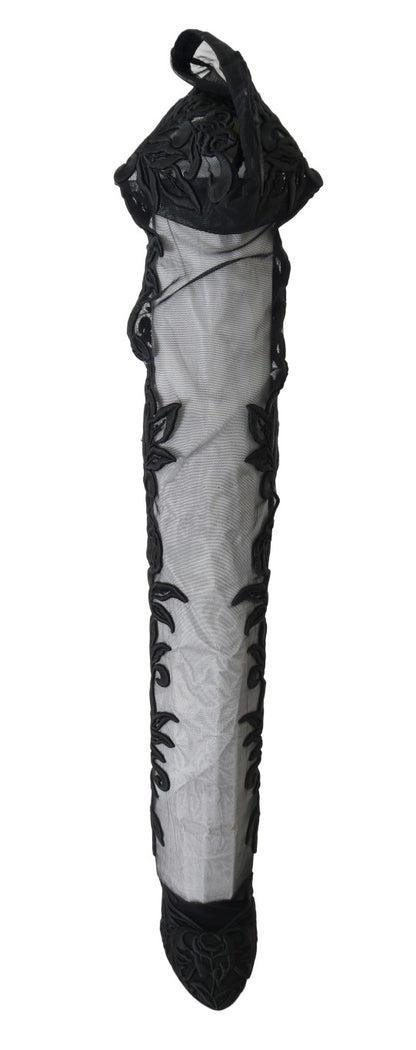 Botas por encima de la rodilla con bordado floral