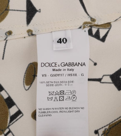 Camisa casual de seda exclusiva para hombre - Motivo JAZZ