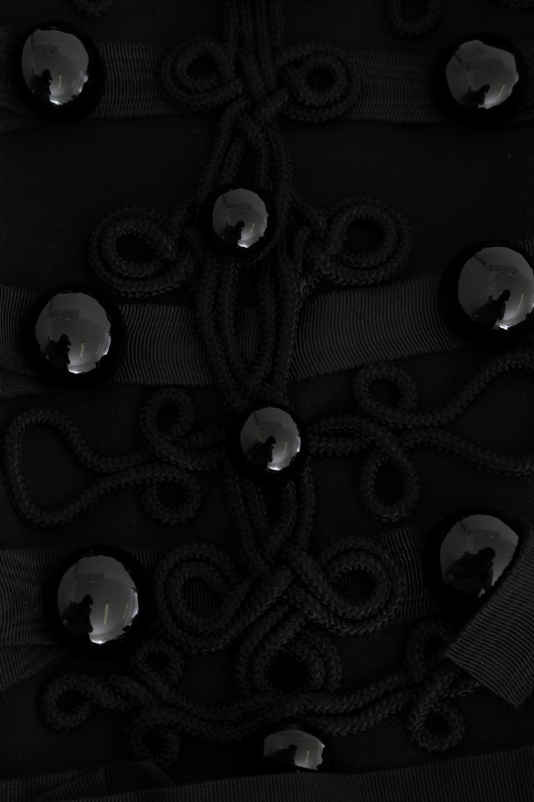 Chaqueta corta tipo gabardina elegante en negro y azul