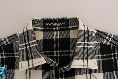 Camisa de lana a cuadros con lentejuelas encantadas