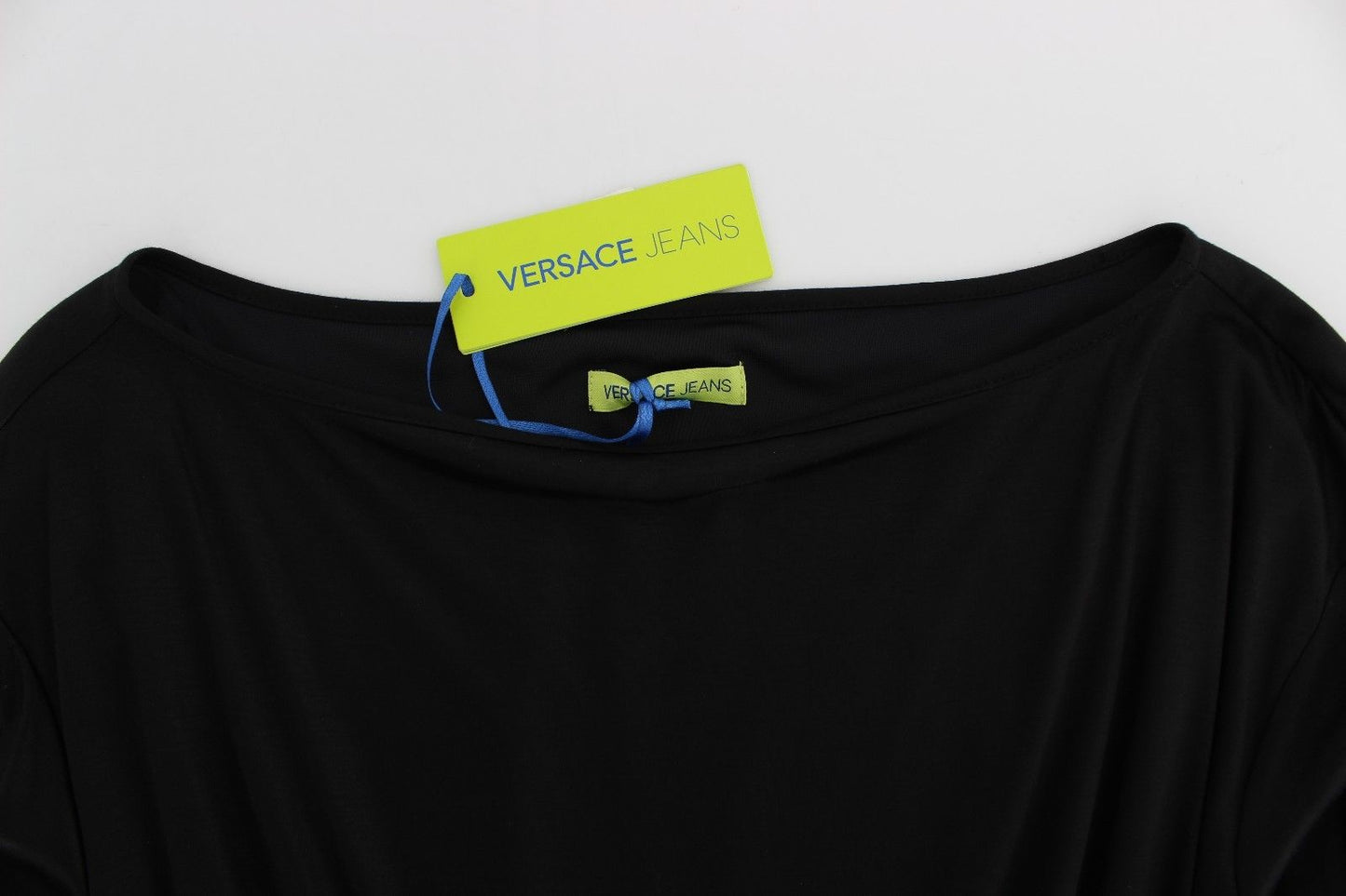 Elegante vestido recto de mezcla de seda negra