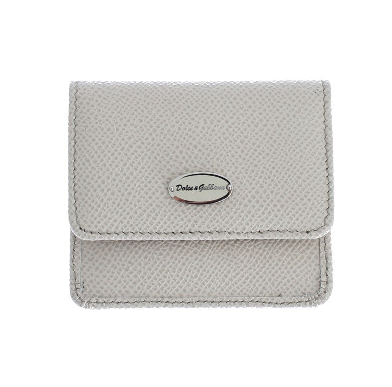 Estuche elegante de cuero blanco para condones