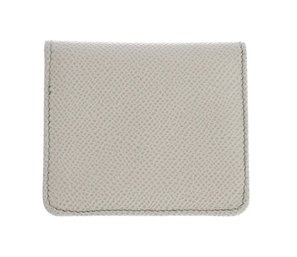 Estuche elegante de cuero blanco para condones