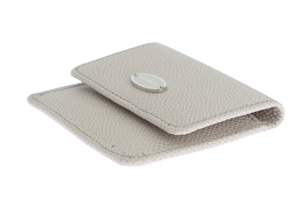 Estuche elegante de cuero blanco para condones