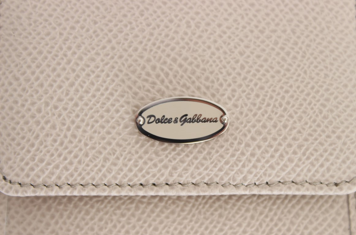 Estuche elegante de cuero blanco para condones