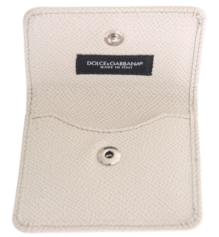 Estuche elegante de cuero blanco para condones