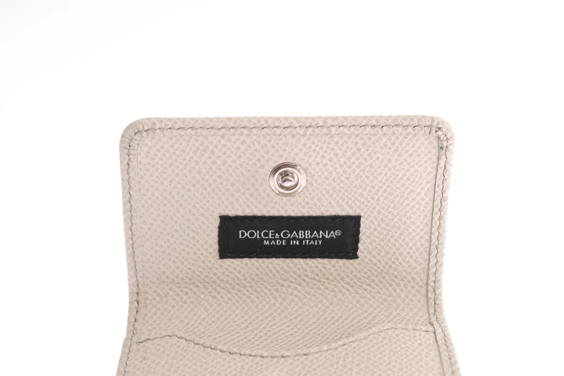 Estuche elegante de cuero blanco para condones