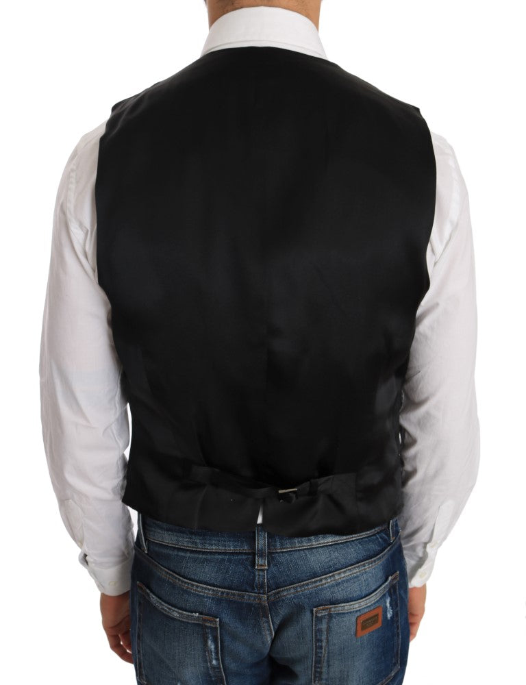 Chaleco formal elegante de corte entallado en color negro
