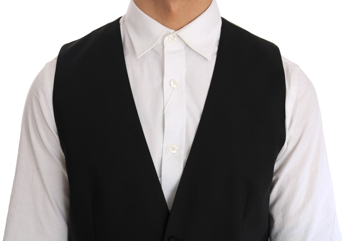 Chaleco formal elegante de corte entallado en color negro