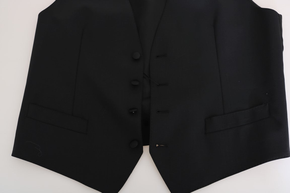 Chaleco formal elegante de corte entallado en color negro