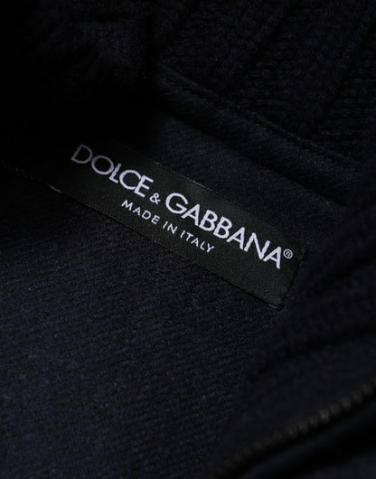 Chaqueta acolchada de nailon negra con capucha para hombre