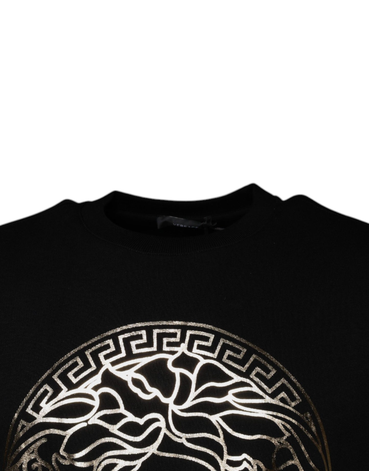 Sudadera con cuello redondo de polar Medusa negra para hombre
