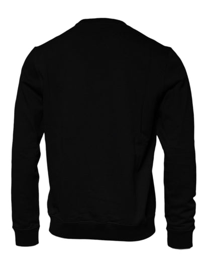 Sudadera con cuello redondo de polar Medusa negra para hombre