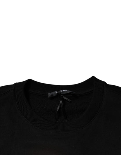 Sudadera con cuello redondo de polar Medusa negra para hombre