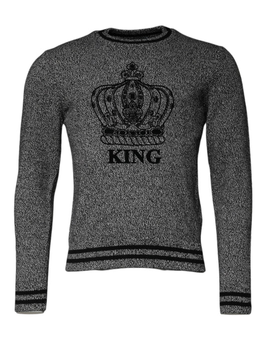 Suéter de cachemira gris Crown King