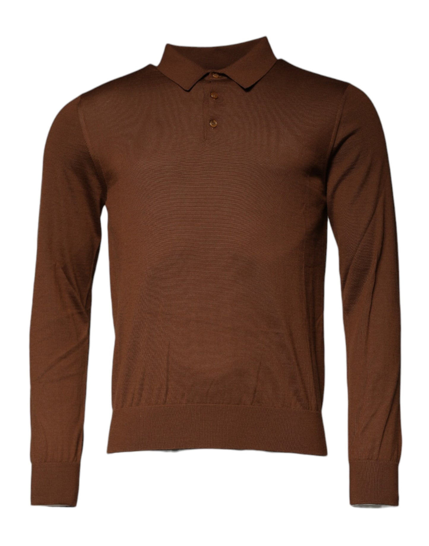 Suéter de cachemira marrón con botones para hombre