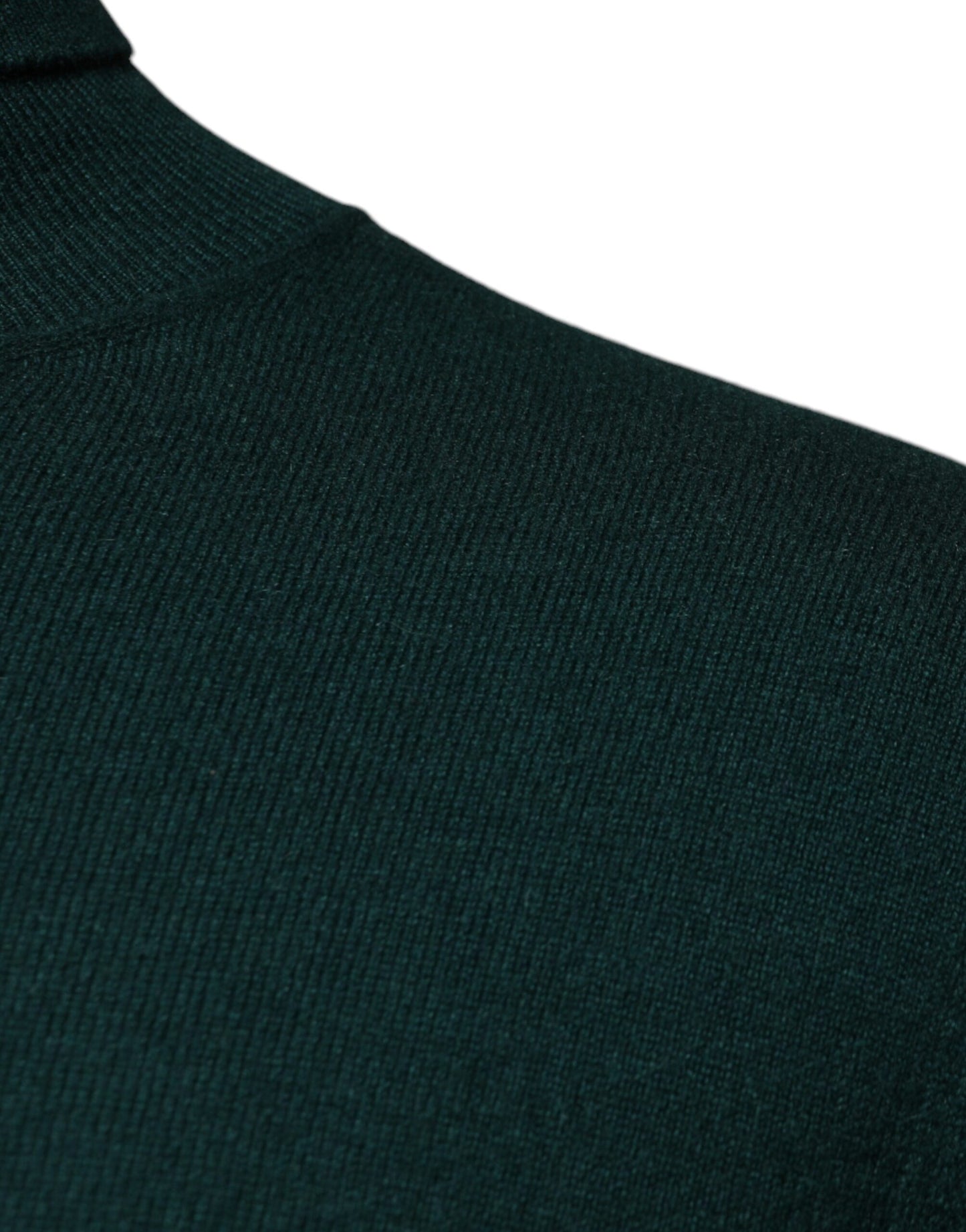 Suéter de cuello alto de cachemira verde para hombre