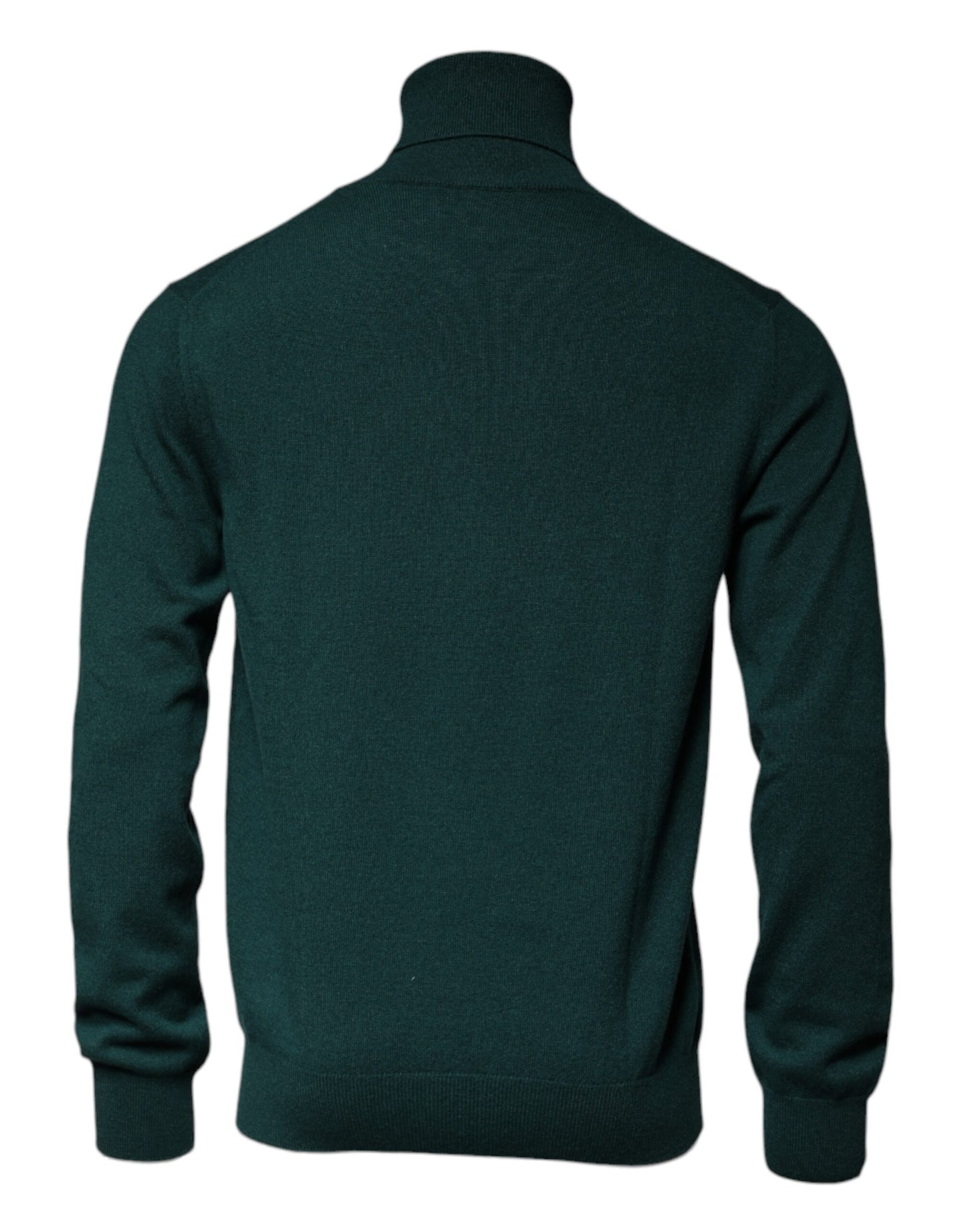 Suéter de cuello alto de cachemira verde para hombre