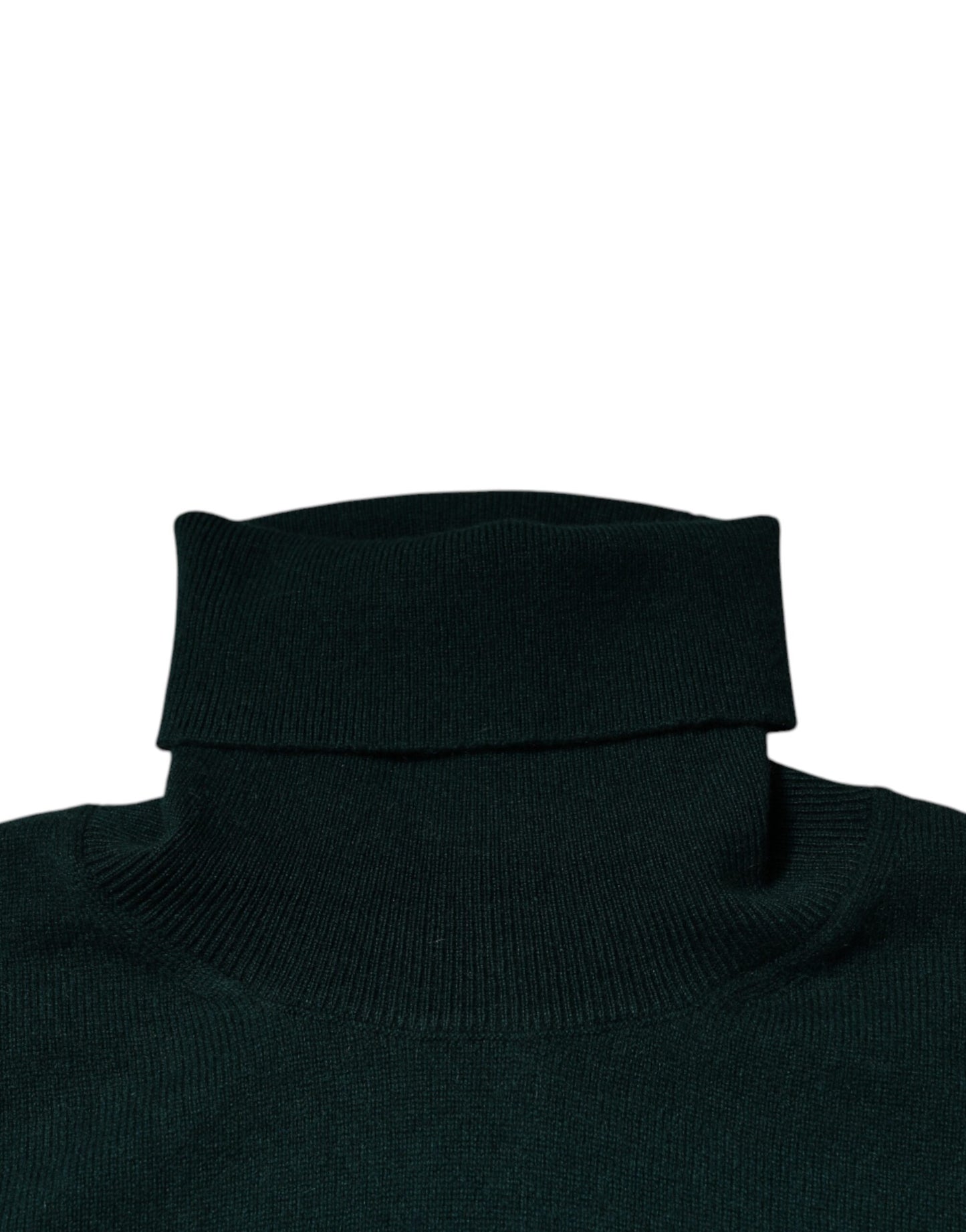 Suéter de cuello alto de cachemira verde para hombre