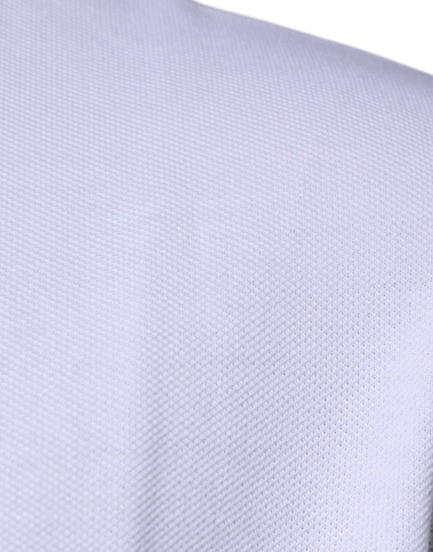 Polo de manga corta de viscosa blanca con cuello para hombre