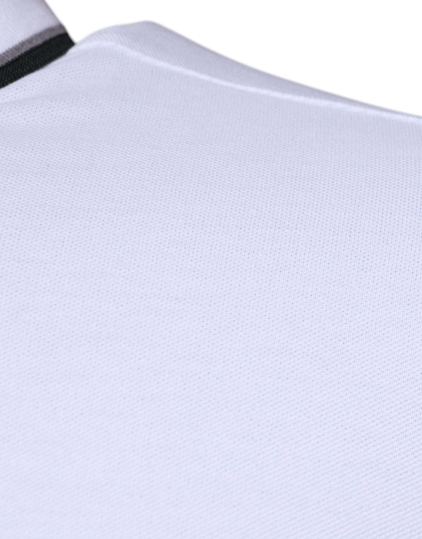 Camiseta polo de algodón blanco con cuello de corona