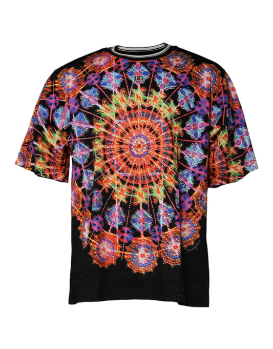 Camiseta de manga corta para hombre con caleidoscopio multicolor