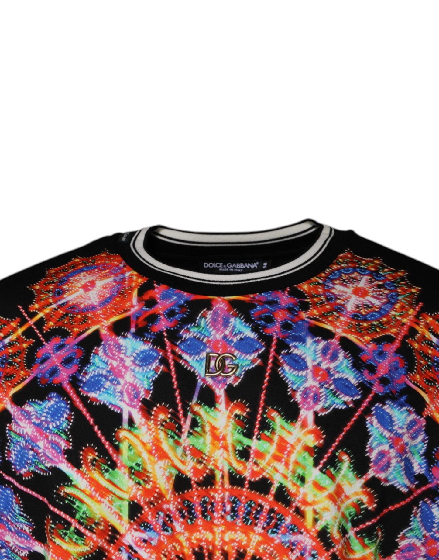 Camiseta de manga corta para hombre con caleidoscopio multicolor