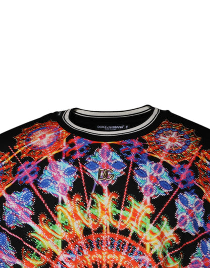 Camiseta de manga corta para hombre con caleidoscopio multicolor