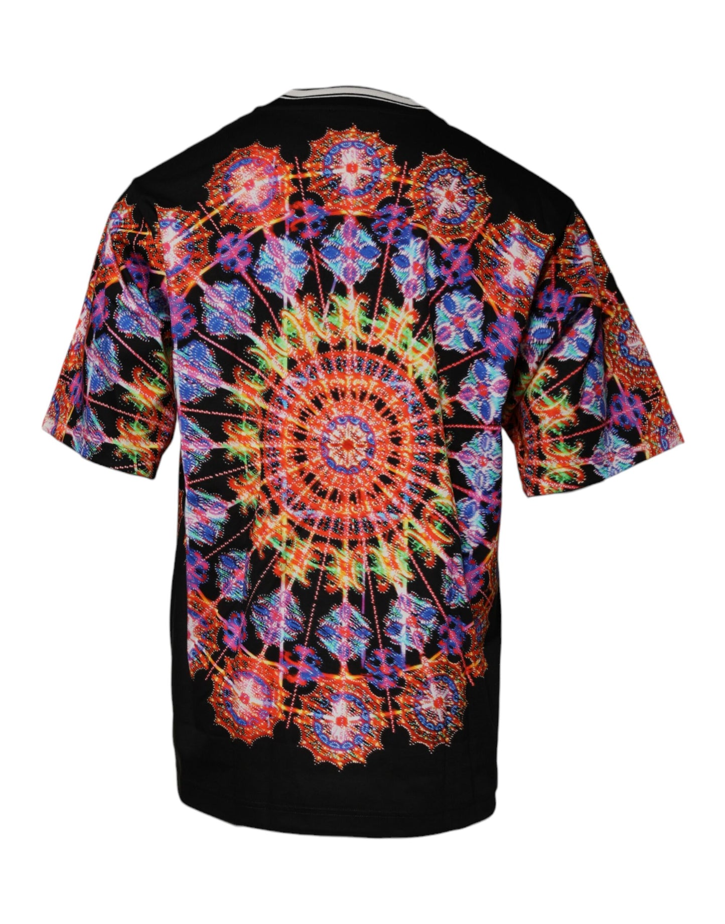 Camiseta de manga corta para hombre con caleidoscopio multicolor