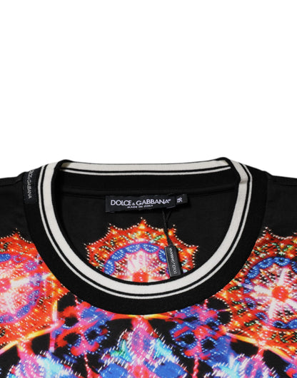 Camiseta de manga corta para hombre con caleidoscopio multicolor