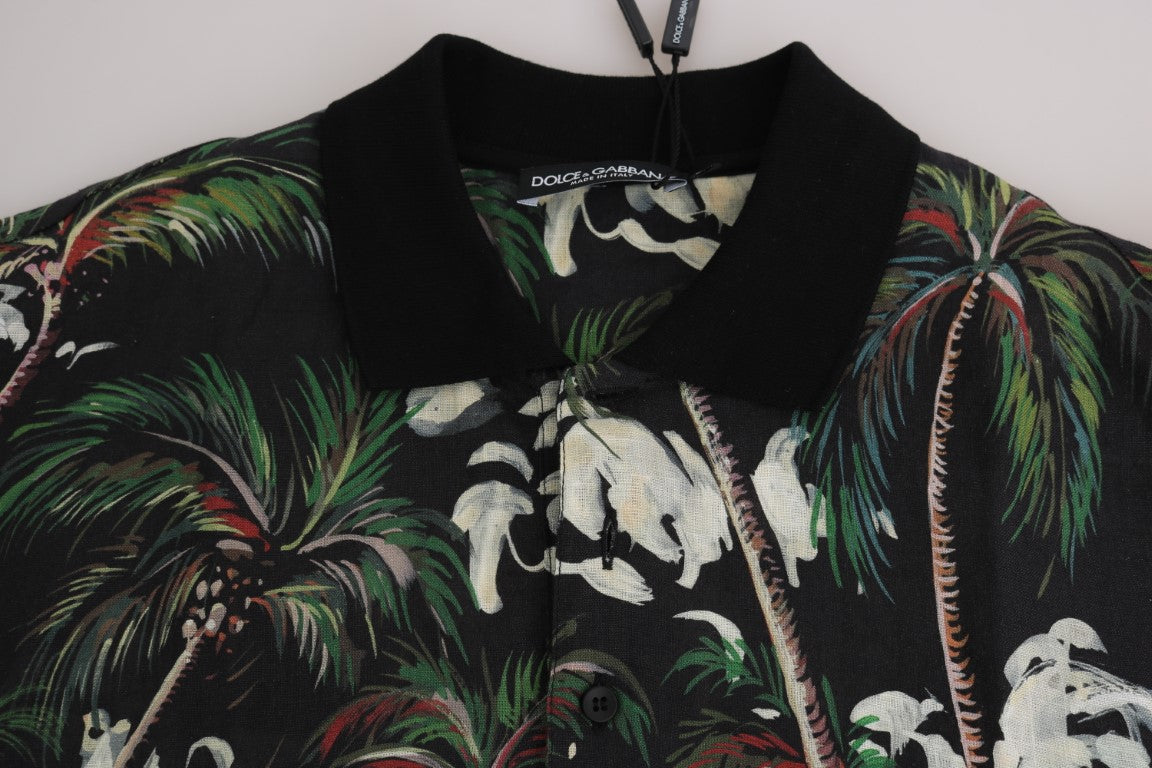 Camiseta polo con motivo de volcán siciliano