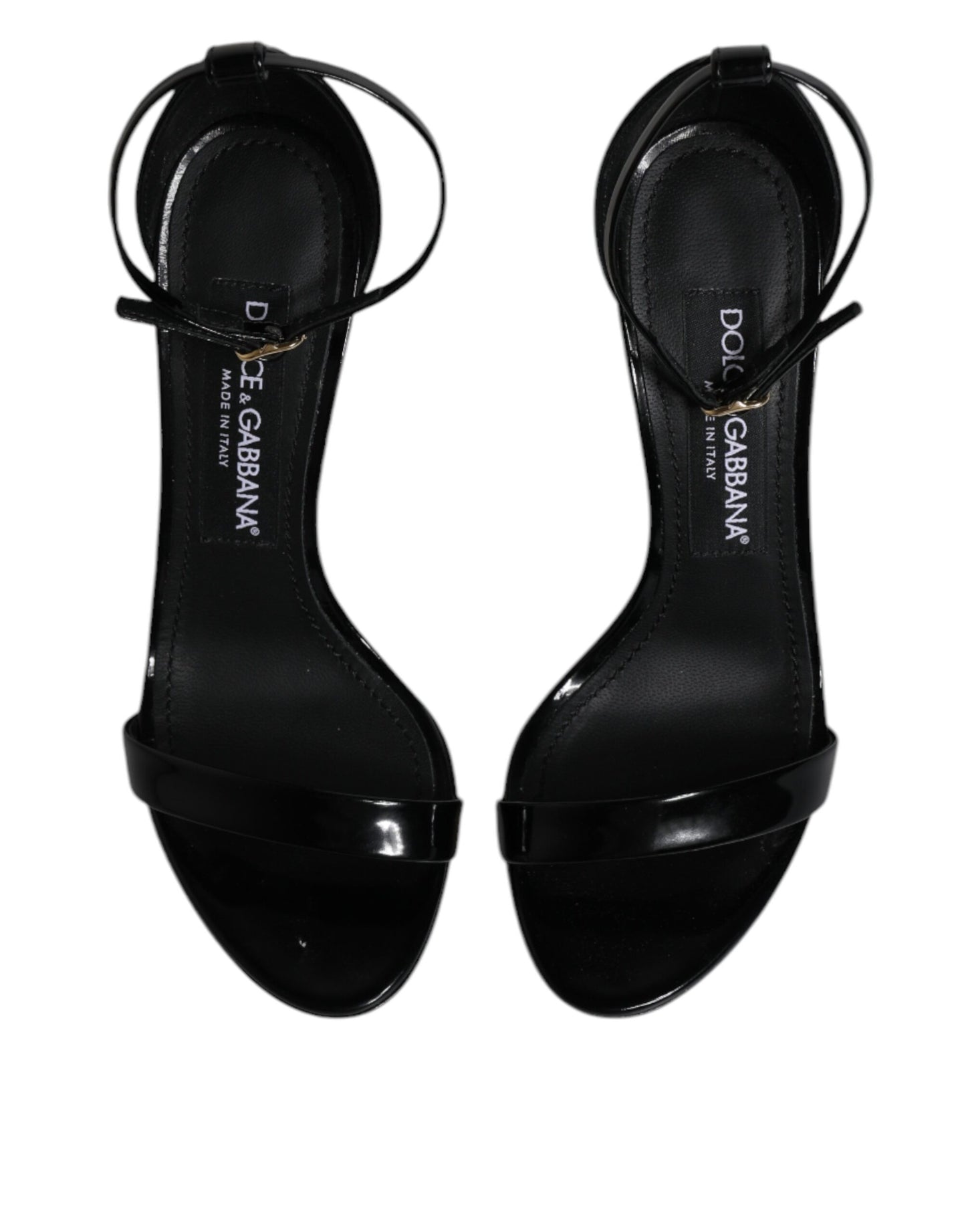 Sandalias negras con tiras al tobillo y tacones KEIRA