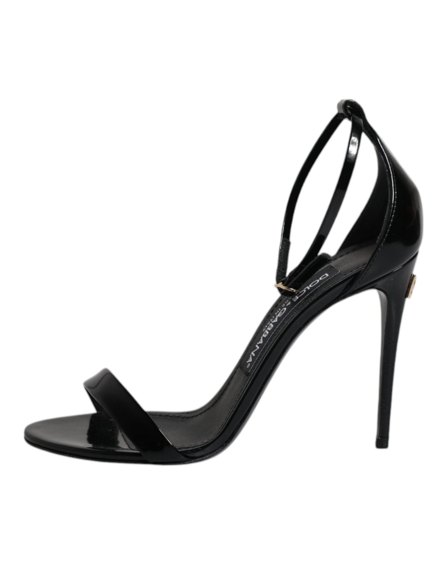 Sandalias negras con tiras al tobillo y tacones KEIRA